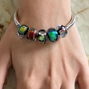 ART GLASS Sterling silver Bracelet​
